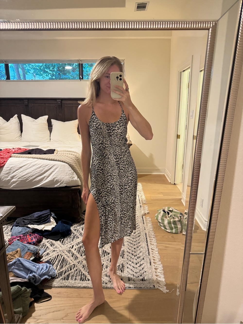 Free People Leopard Wrap Dress Size Small